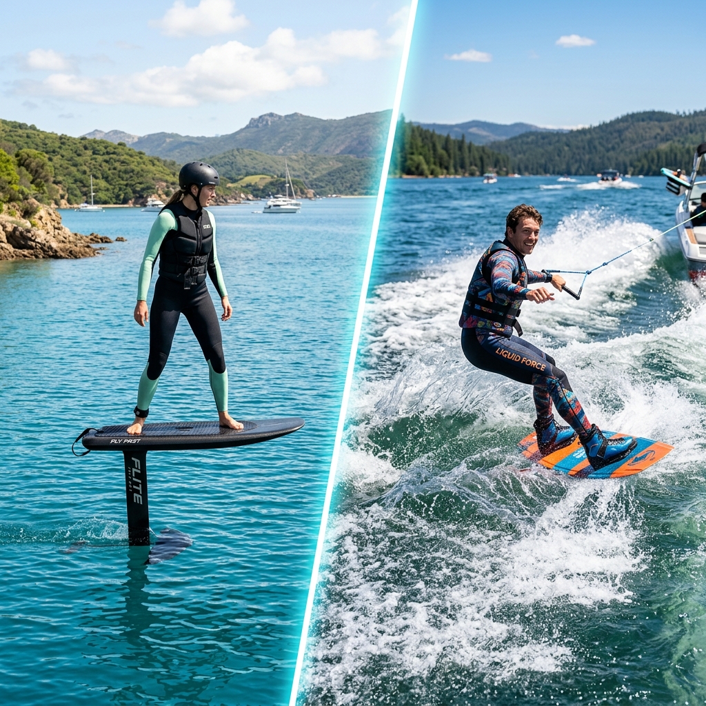 Сравнение ефойла с серфингом, вейкбордом и сапбордом